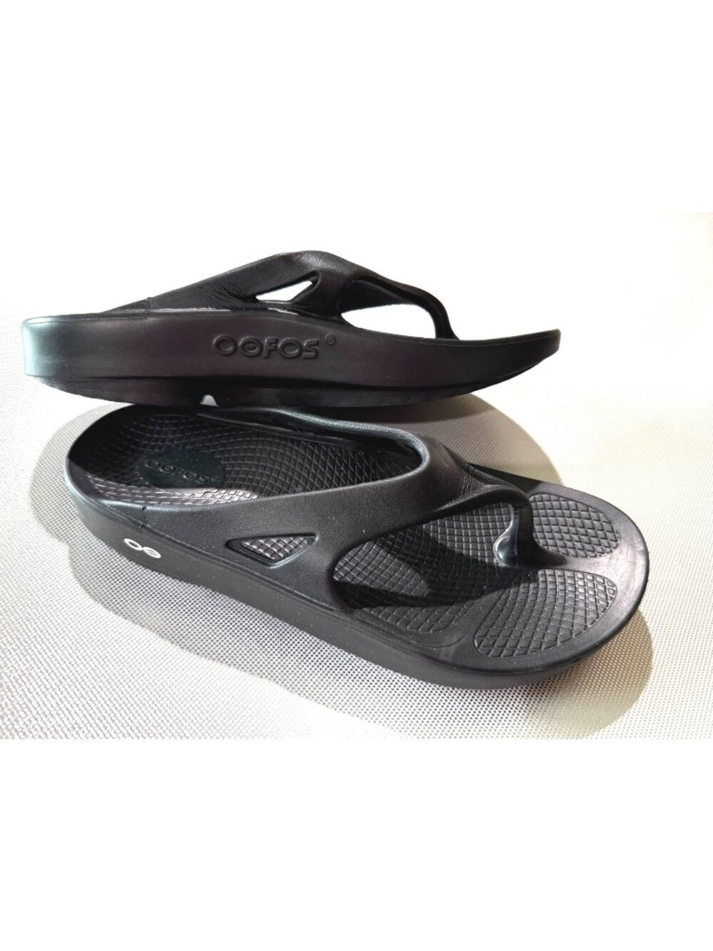 Oofos Ooahh Slide Triple Black Recovery Sandals Flip Flops Men’s 8/womens 10